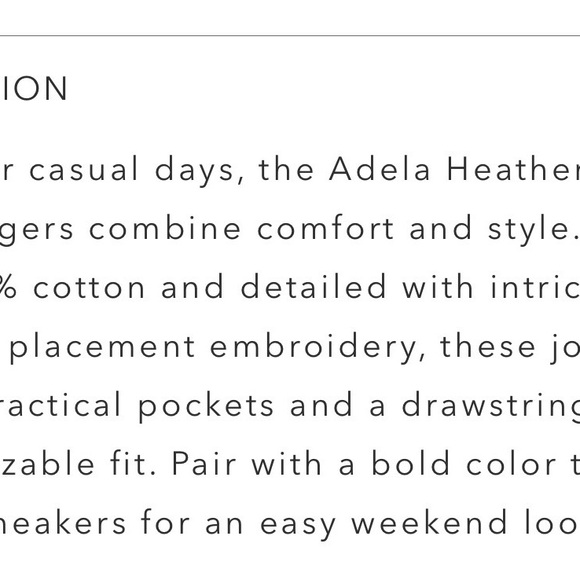 Johnny Was-Adela French Terry Joggers - Picture 11 of 11